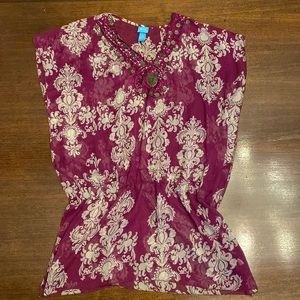 Beautiful Blue Island beach coverup. Like new!